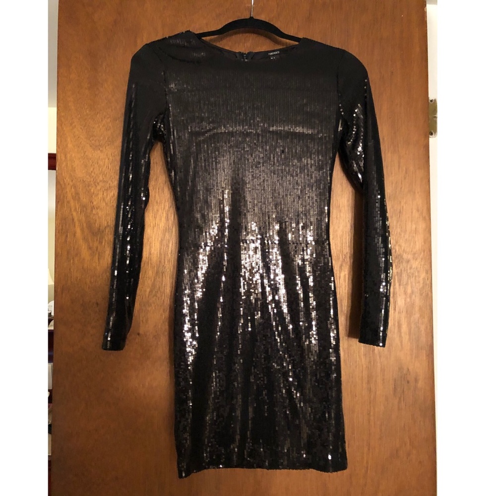 Black sequin dress